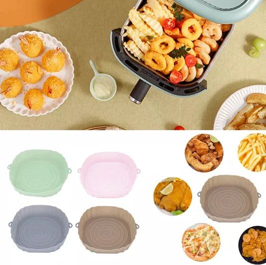 Quardrada Pan Tray Lining Silicone Basket Shape For Airfryer Fryer 18cm