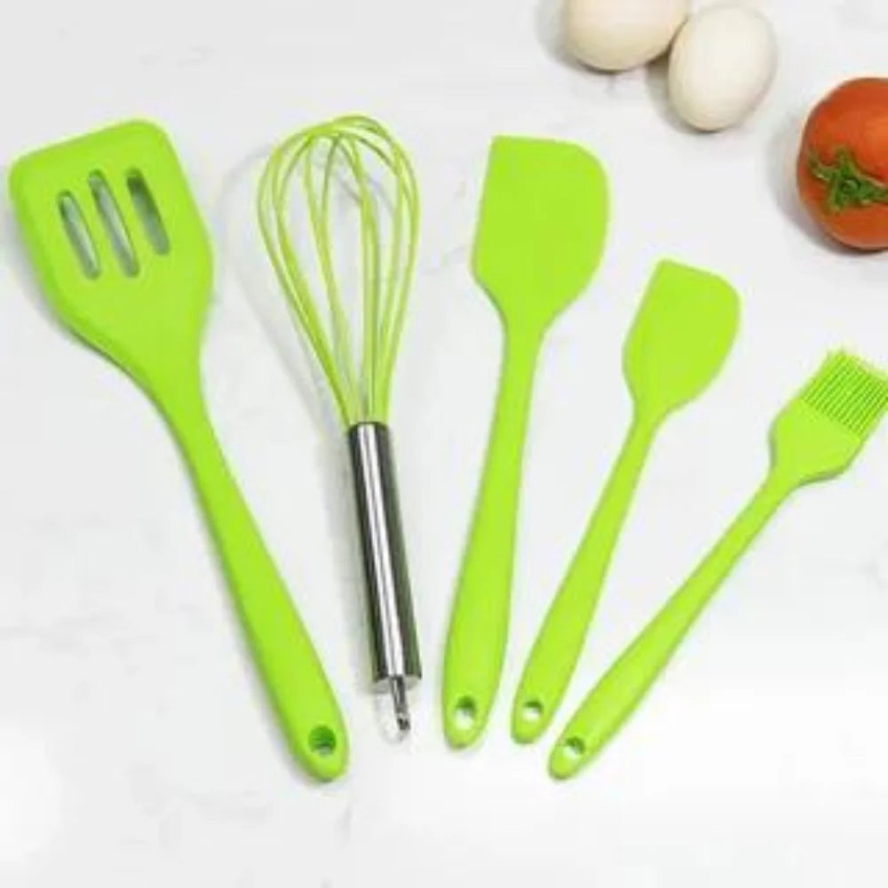 Utensílios De Cozinha Silicone Kit com 5 Unidades Resistente ao Calor