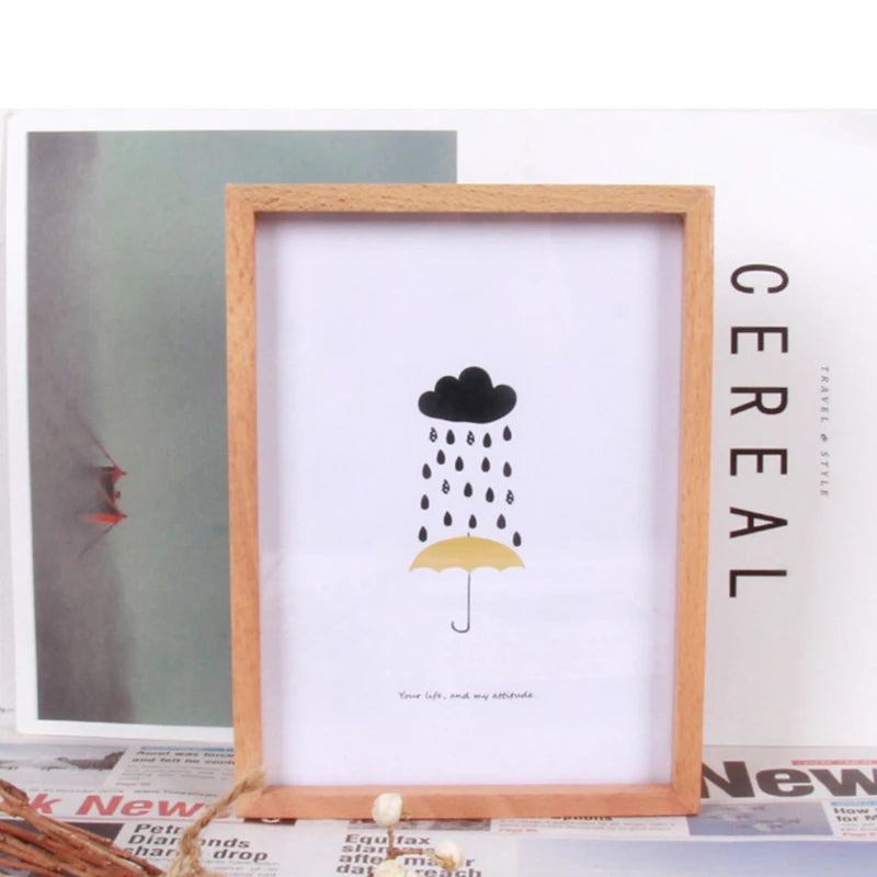 Creative European Style Simple Photo Studio Photo Frame Wooden Photo Frame Decoration Custom Home Bedroom Living Room Decoration