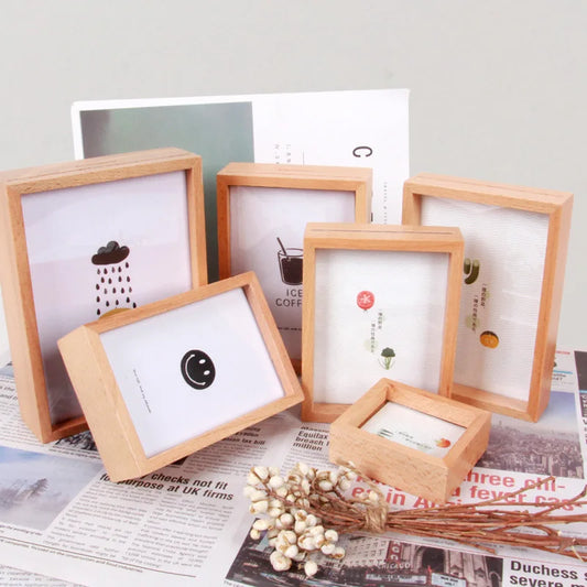 Creative European Style Simple Photo Studio Photo Frame Wooden Photo Frame Decoration Custom Home Bedroom Living Room Decoration