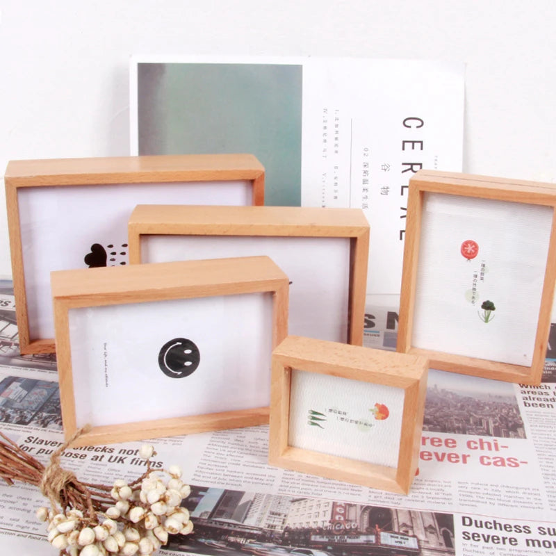 Creative European Style Simple Photo Studio Photo Frame Wooden Photo Frame Decoration Custom Home Bedroom Living Room Decoration